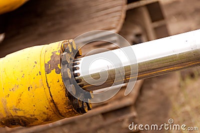 Hydraulic Cylinder Stock Photo