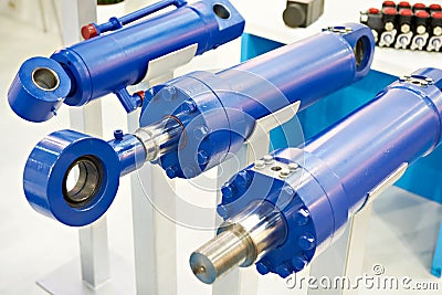 Hydraulic cylinders Stock Photo