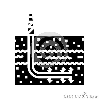 hydraulic fracturing petroleum engineer glyph icon vector illustration Vector Illustration