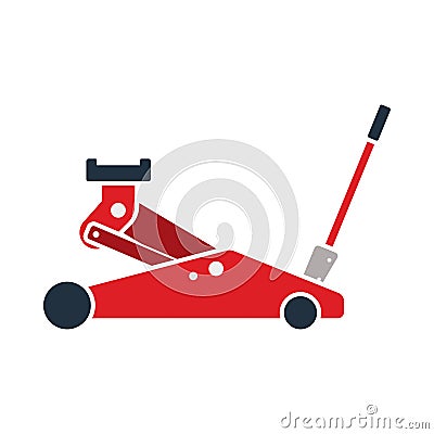 Hydraulic Jack Icon Vector Illustration