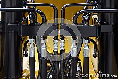 Hydraulic pipes Stock Photo