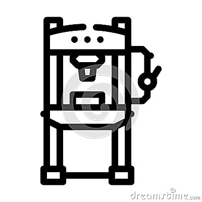 hydraulic press line icon vector illustration flat Vector Illustration