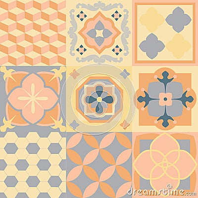 Hydraulic tiles Vector Illustration