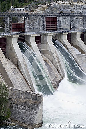 Hydro Electric Generator Dam Stock Photo