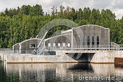 Hydro electric power plant in Avesta Stock Photo