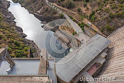 Hydroelectric dam of Castelo de Bode. Portugal Stock Photo