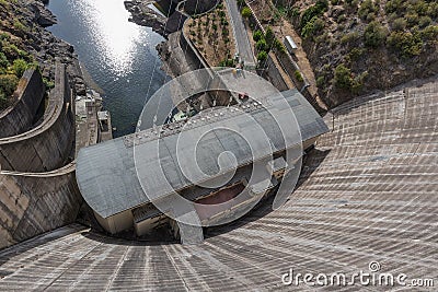 Hydroelectric dam of Castelo de Bode. Portugal Stock Photo