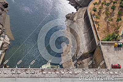 Hydroelectric dam of Castelo de Bode. Portugal Stock Photo