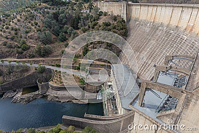 Hydroelectric dam of Castelo de Bode. Portugal Stock Photo