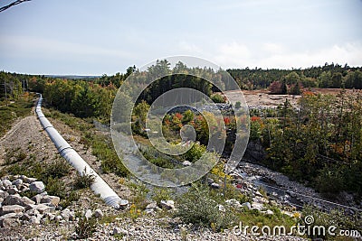 Hydroelectric penstock in St. Margaret`s Bay Editorial Stock Photo