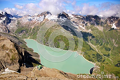 Hydroelectric power plant - Moserbooden dam Stock Photo