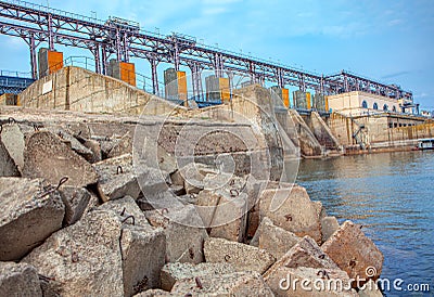 Hydroelectric power station Stock Photo