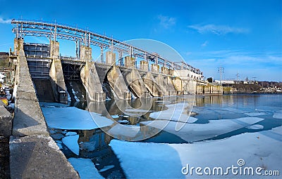 Hydroelectric pumped storage power plant Stock Photo