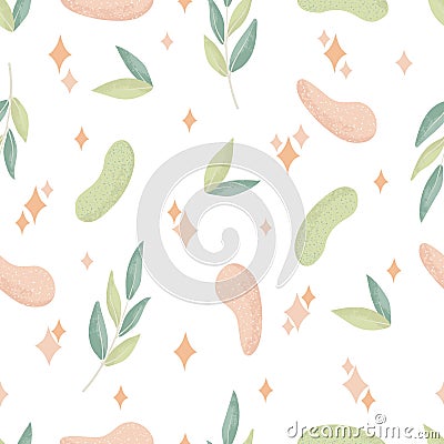 Hydrogel patches under the eyes. Ð¡ollagen mask. Organic facial skin care. Vector seamless pattern Stock Photo