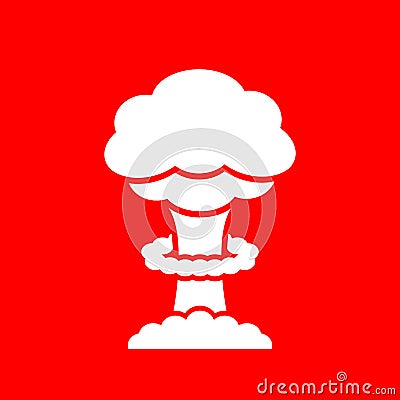 Hydrogen bomb blast vector icon Vector Illustration