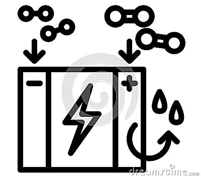 Hydrogen fuel cell Vector Illustration