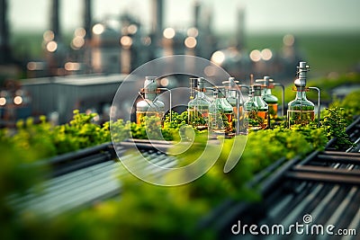 Hydrogen revolution Conceptual image showcases green hydrogen production concept Stock Photo