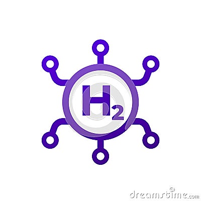 hydrogen synthesis icon, H2 energy vector Vector Illustration