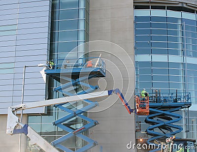 Hydrolic lifts Stock Photo