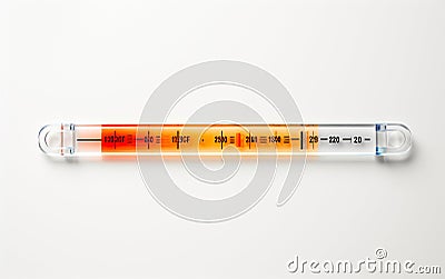Hydrometer Placed on a White Background -Generative Ai Stock Photo