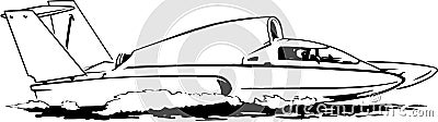 Hydroplane Vector Illustration Vector Illustration