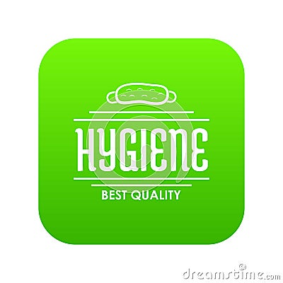 Hygiene bacteria icon green vector Vector Illustration
