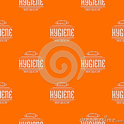 Hygiene bacteria pattern vector orange Vector Illustration