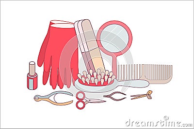 Hygiene elements groups Vector Illustration