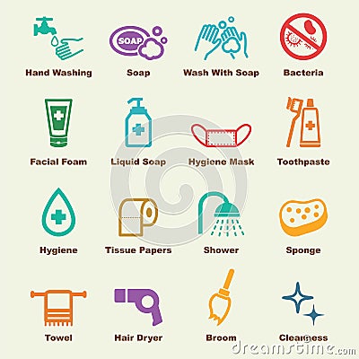 Hygiene elements Vector Illustration