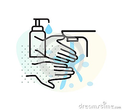Hygiene - Handwash Stock Icon Vector Illustration