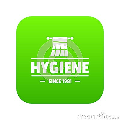 Hygiene morning icon green vector Vector Illustration