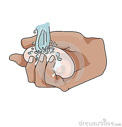 hygiene products. wash your hands thoroughly with soap Vector Illustration