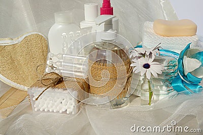 Hygiene set for a baby Stock Photo