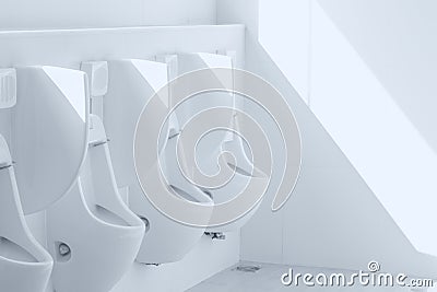 Hygiene urinals men public toilet white ceramic in toilet Stock Photo