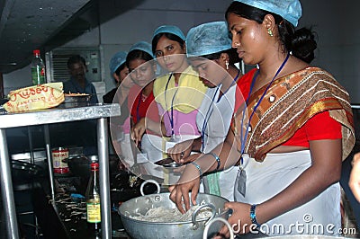 Hygienic Cooking Editorial Stock Photo