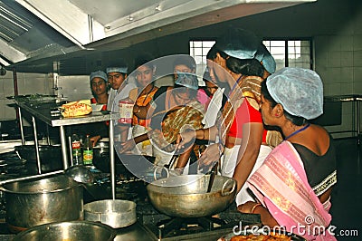 Hygienic Cooking Editorial Stock Photo