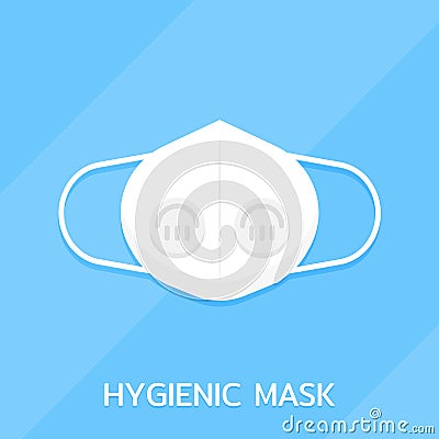Hygienic mask flat design element,Icon,Vector and Illustration Vector Illustration