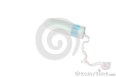 Hygienic tampon isolated on white background. Stock Photo