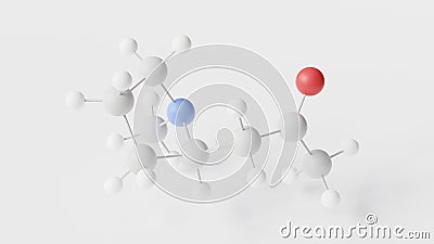 hygrine molecule 3d, molecular structure, ball and stick model, structural chemical formula pyrrolidine alkaloid Stock Photo