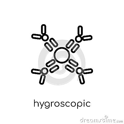 Hygroscopic icon. Trendy modern flat linear vector Hygroscopic i Vector Illustration