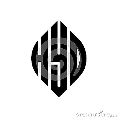 HYO circle letter logo design with circle and ellipse shape. HYO ellipse letters with typographic style. The three initials form a Vector Illustration