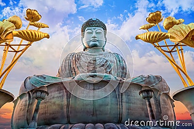 Hyogo Daibutsu - The Great Buddha at Nofukuji Temple in Kobe Stock Photo