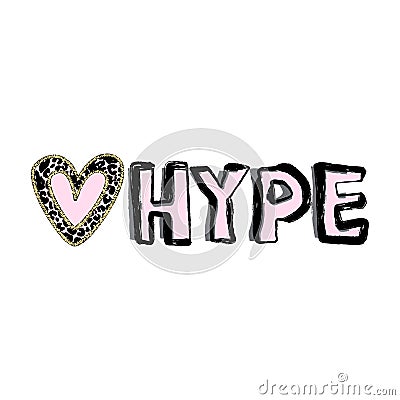 Hype lover badge Stock Photo