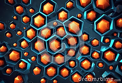 Hyper-Detailed Nano Technology: Futuristic Close-Up Abstract Background Stock Photo