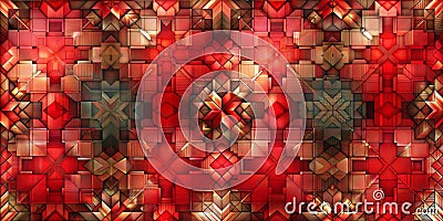 Hyper-detailed seamless tile pattern for design and textile, AI generated image Stock Photo