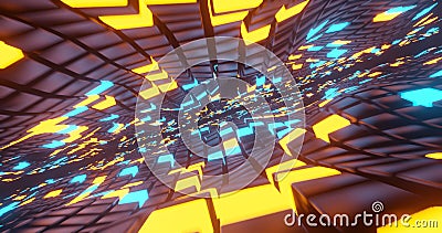 Hyper Loop space concept., 3D Rendering Stock Photo