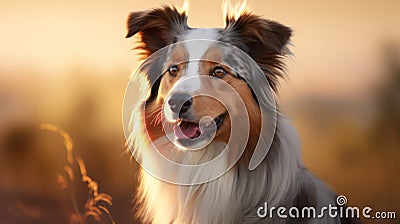 Hyper-realistic Australian Shepherds Images In Unreal Engine Stock Photo
