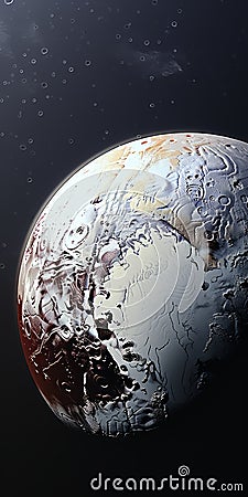 Hyper-realistic Wet-on-wet Blending: Captivating Outer Space Planet Art Stock Photo