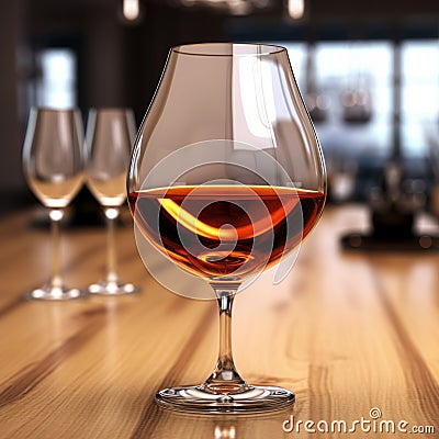 Hyper-realistic Wine Glass Design With Unreal Engine Rendering Stock Photo