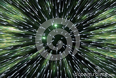 Hyper speed particles tunnel Cartoon Illustration